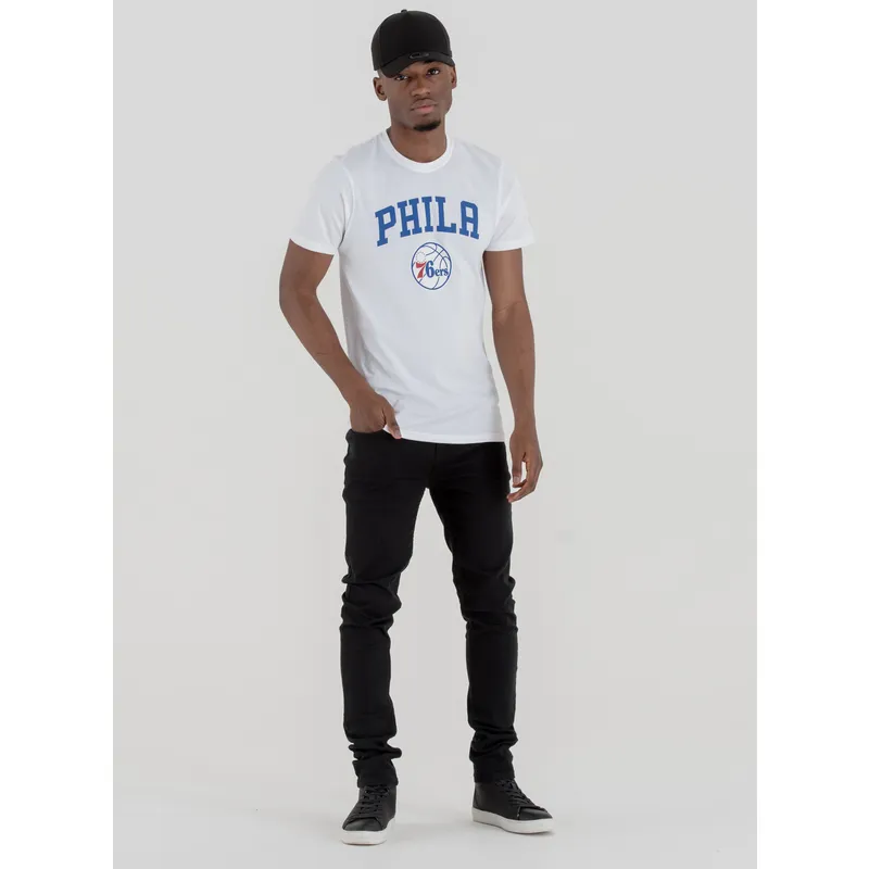 marskineliai-trumpomis-rankovemis-balta-philadelphia-76ers-nba-new-era