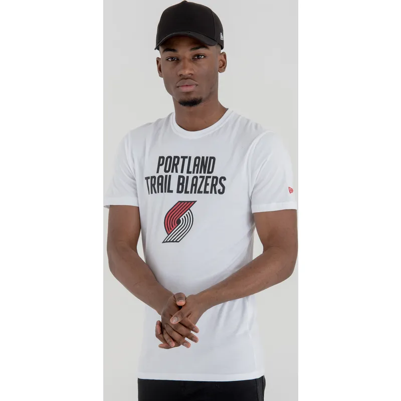 marskineliai-trumpomis-rankovemis-balta-portland-trail-blazers-nba-new-era