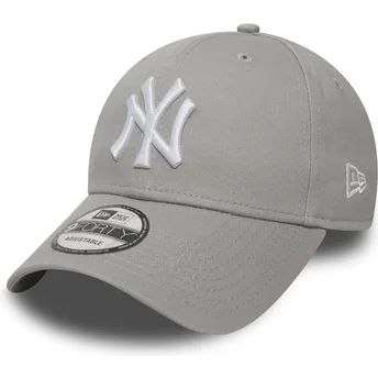 Kepurė išlenkta pilka reguliuojama juostelė 9FORTY Essential New York Yankees MLB New Era