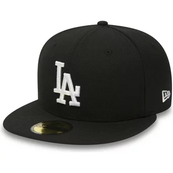 Płaska czapka czarna obcisła 59FIFTY Essential Los Angeles Dodgers MLB New Era