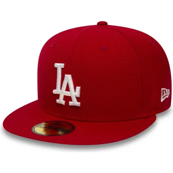 Cap plokščia red ajustada 59FIFTY Essential Los Angeles Dodgers MLB New Era