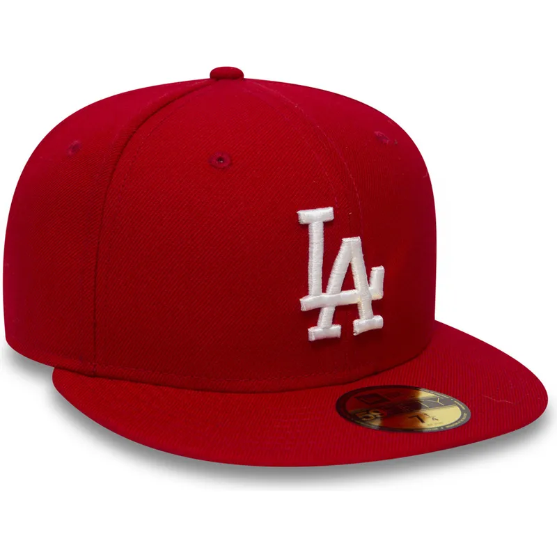 kepure-plokscia-raudona-priglundantis-59fifty-essential-los-angeles-dodgers-mlb-new-era