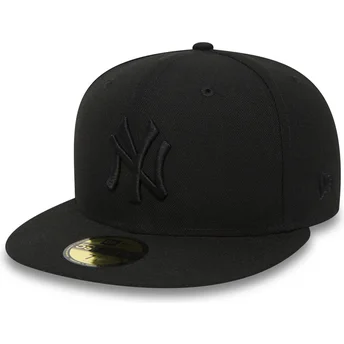 Kepurė plokščia juoda priglundantis 59FIFTY Black on Black New York Yankees MLB New Era