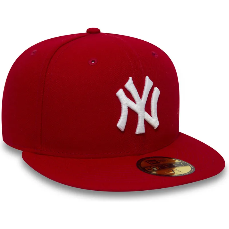 cap-plokscia-red-ajustada-59fifty-essential-new-york-yankees-mlb-new-era