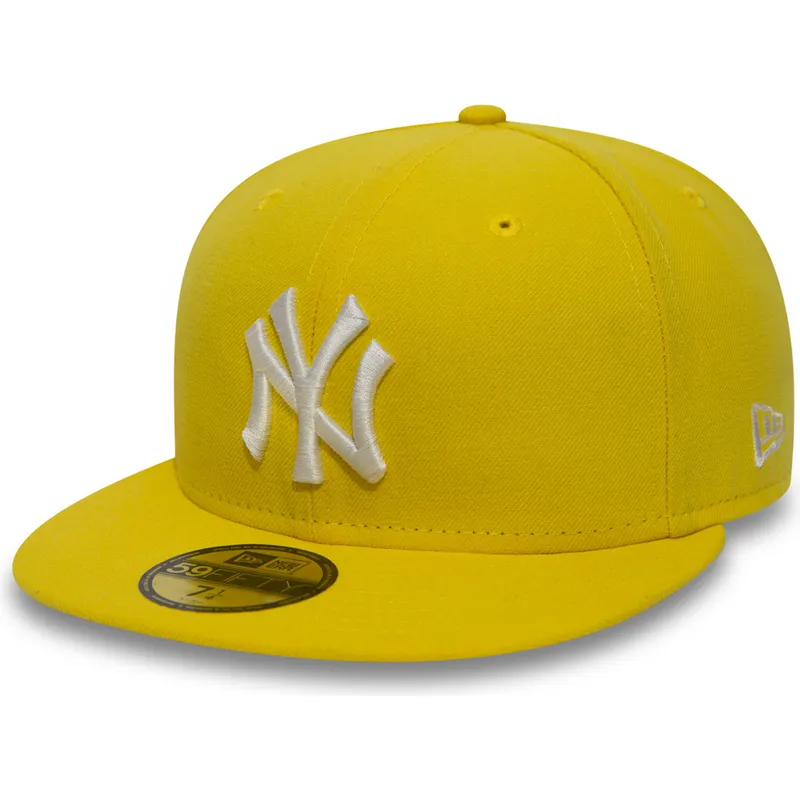 kepure-plokscia-geltona-priglundanti-59fifty-essential-new-york-yankees-mlb-new-era