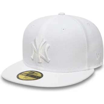kepure-plokscia-balta-priglundanti-59fifty-white-on-white-new-york-yankees-mlb-new-era