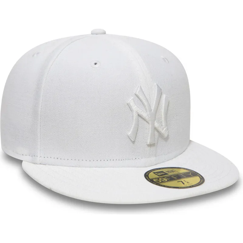 kepure-plokscia-balta-priglundanti-59fifty-white-on-white-new-york-yankees-mlb-new-era