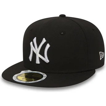 cap-plokscia-black-ajustada-vaikams-59fifty-essential-new-york-yankees-mlb-new-era