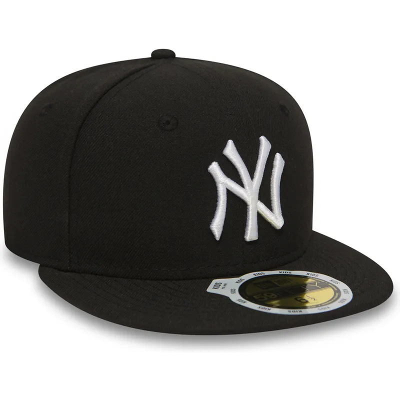 cap-plokscia-black-ajustada-vaikams-59fifty-essential-new-york-yankees-mlb-new-era