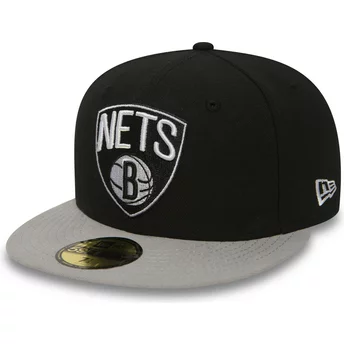 plaska-czapka-czarna-obcisla-59fifty-essential-brooklyn-nets-nba-new-era