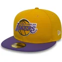 kepure-plokscia-geltona-priglundanti-59fifty-essential-los-angeles-lakers-nba-new-era