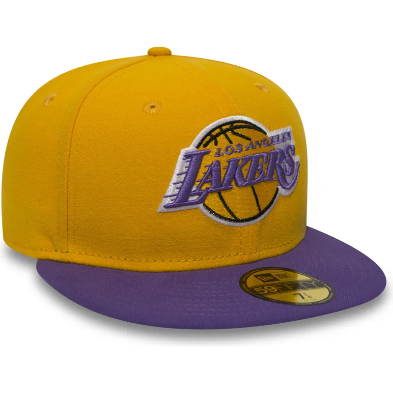 cap-plokscia-yellow-ajustada-59fifty-essential-los-angeles-lakers-nba-new-era