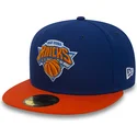 plaska-czapka-niebieska-dopasowana-59fifty-essential-new-york-knicks-nba-new-era