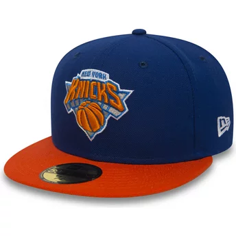 Płaska czapka niebieska obcisła 59FIFTY Essential New York Knicks NBA New Era