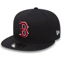 kepure-plokscia-tamsiai-melyna-snapback-ajustable-9fifty-essential-boston-red-sox-mlb-new-era