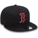 kepure-plokscia-tamsiai-melyna-snapback-ajustable-9fifty-essential-boston-red-sox-mlb-new-era