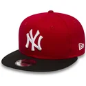gorra-plana-roja-ajustable-9fifty-cotton-block-de-new-york-yankees-mlb-de-new-era
