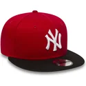 gorra-plana-roja-ajustable-9fifty-cotton-block-de-new-york-yankees-mlb-de-new-era