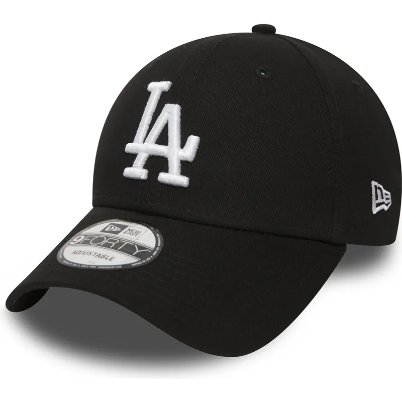 kepure-islenkta-juoda-reguliuojamas-9forty-essential-los-angeles-dodgers-mlb-new-era