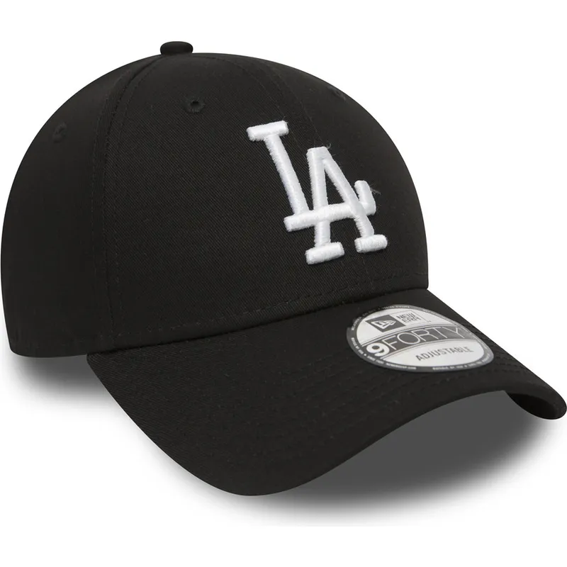 kepure-islenkta-juoda-reguliuojamas-9forty-essential-los-angeles-dodgers-mlb-new-era