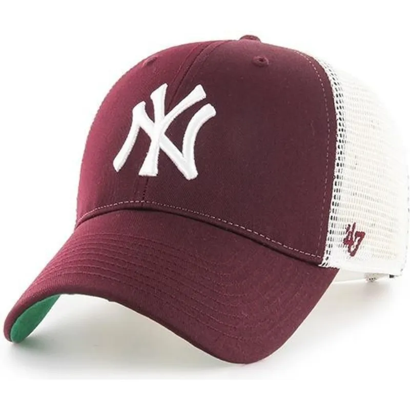 kepure-islenkta-raudona-snapback-new-york-yankees-mlb-47-brand