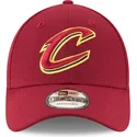 kepure-islenkta-raudona-reguliuojamas-9forty-the-league-cleveland-cavaliers-nba-new-era