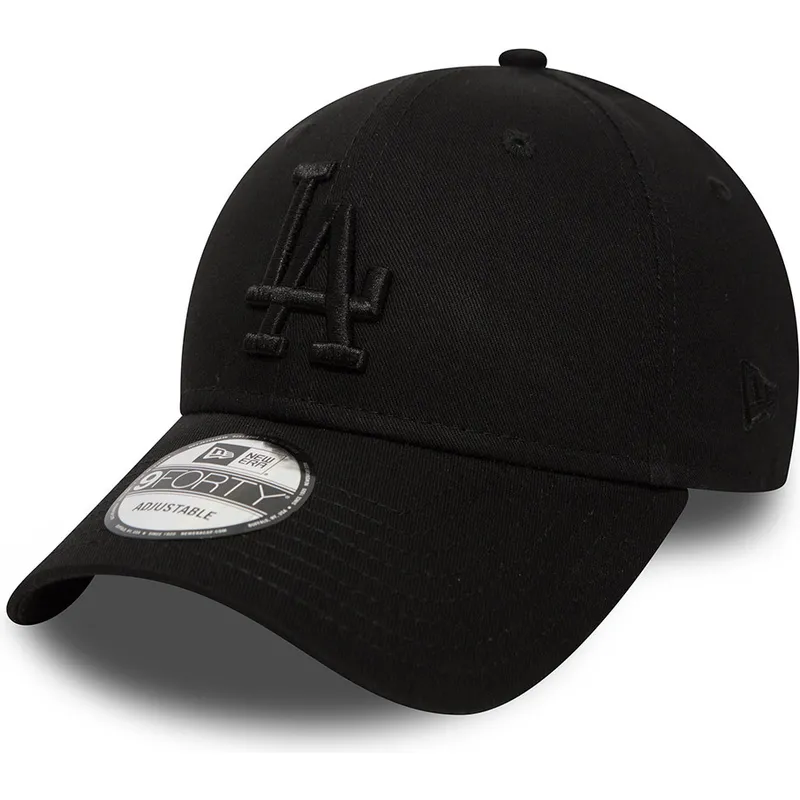 kepure-islenkta-juoda-reguliuojama-juostele-9forty-essential-los-angeles-dodgers-mlb-new-era