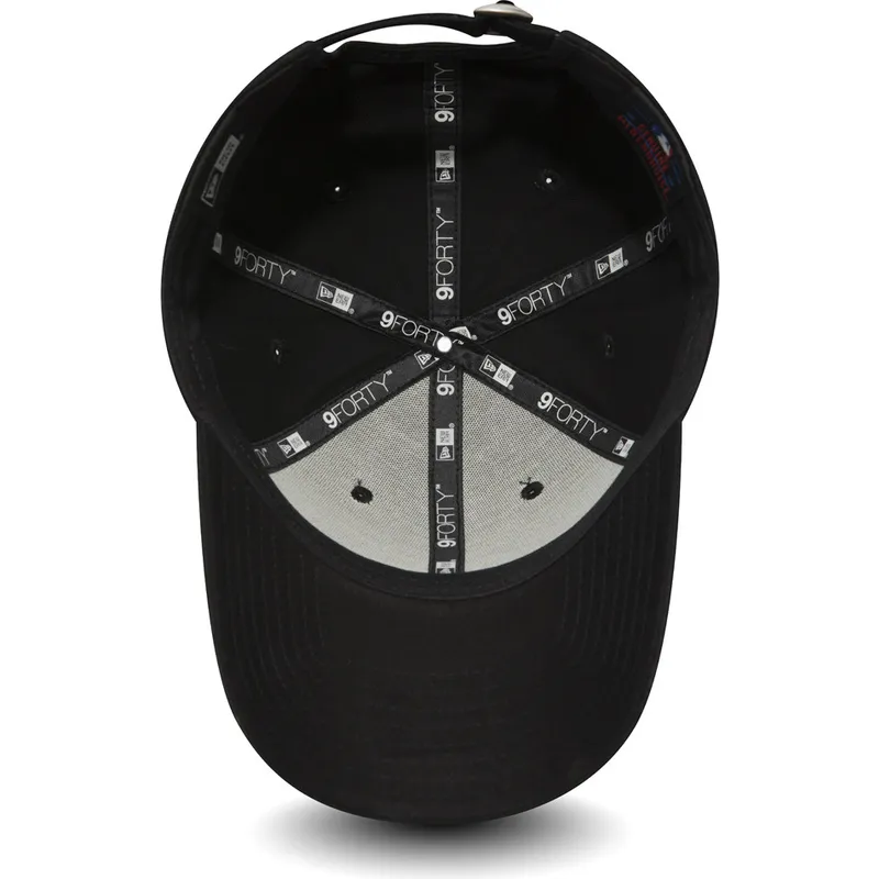 kepure-islenkta-juoda-reguliuojama-juostele-9forty-essential-los-angeles-dodgers-mlb-new-era