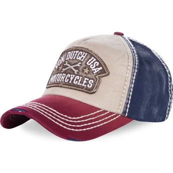 Kepurė išlenkta balta reguliuojamas DYLAN02 Von Dutch