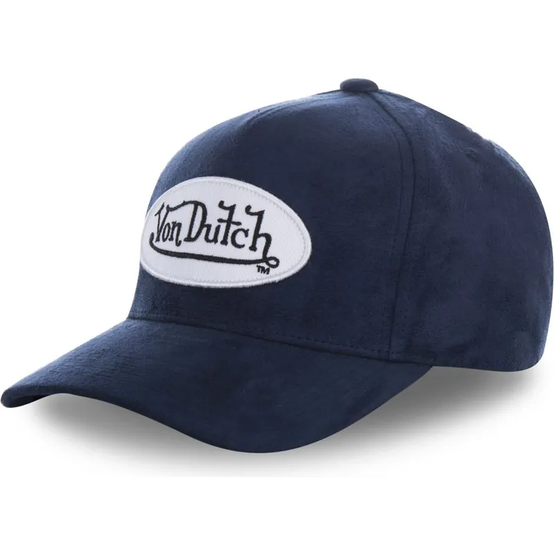 kepure-islenkta-tamsiai-melyna-reguliuojamas-suede8-von-dutch
