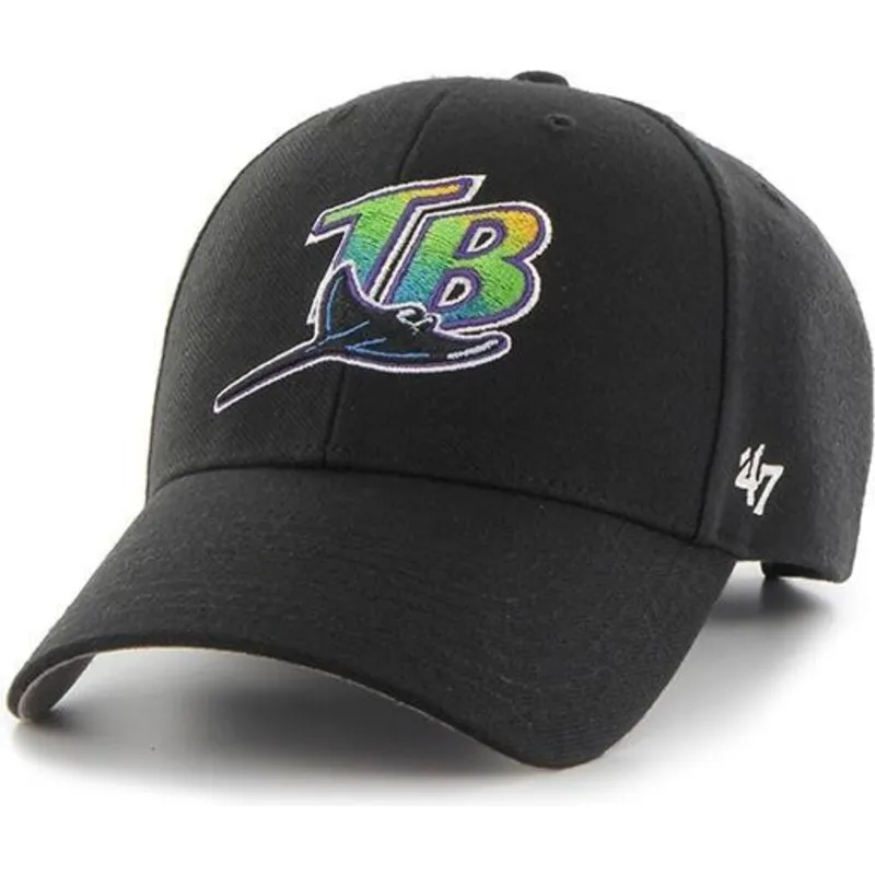 kepure-islenkta-juoda-reguliuojamas-tampa-bay-rays-mlb-47-brand
