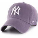 fioletowa-czapka-z-zakrzywionym-daszkiem-new-york-yankees-mlb-clean-up-marki-47-brand