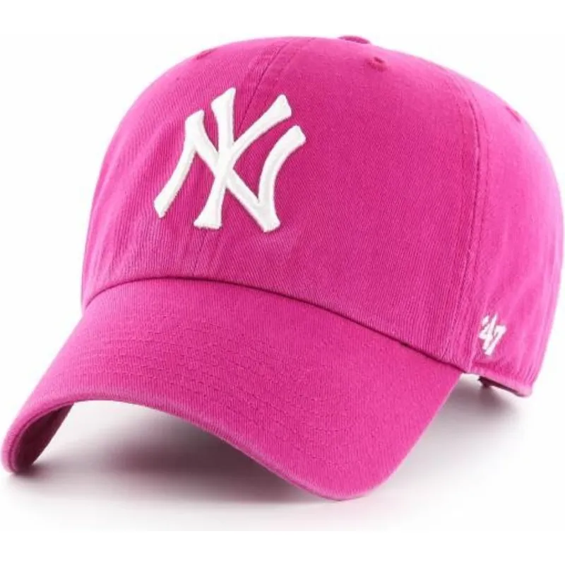 kepure-islenkta-rozine-reguliuojamas-orquidea-new-york-yankees-mlb-47-brand