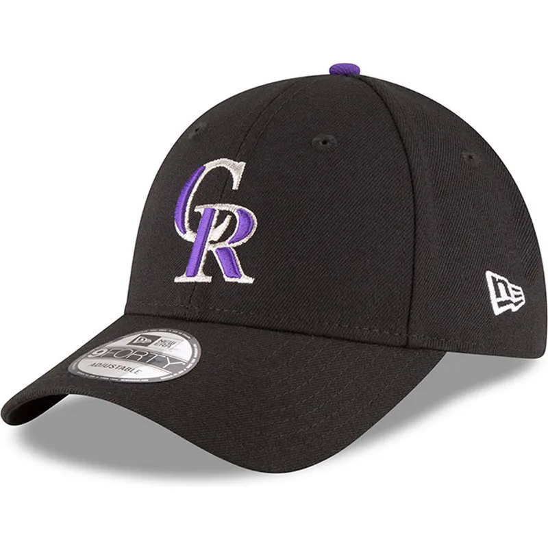 kepure-islenkta-juoda-reguliuojamas-9forty-the-league-colorado-rockies-mlb-new-era