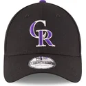 kepure-islenkta-juoda-reguliuojamas-9forty-the-league-colorado-rockies-mlb-new-era