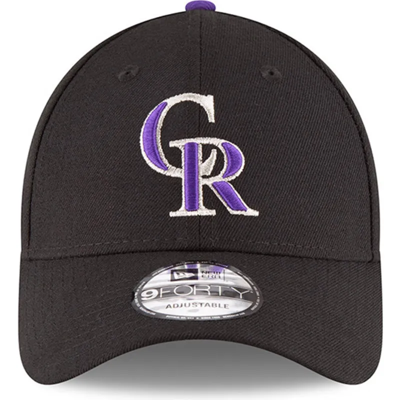 kepure-islenkta-juoda-reguliuojamas-9forty-the-league-colorado-rockies-mlb-new-era
