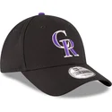 kepure-islenkta-juoda-reguliuojamas-9forty-the-league-colorado-rockies-mlb-new-era