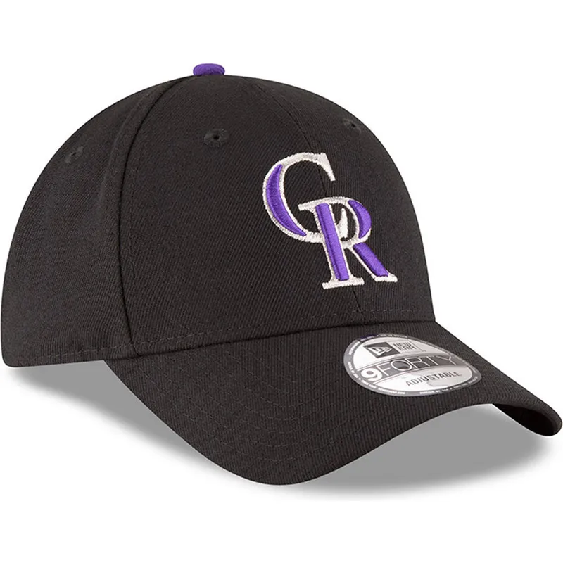 kepure-islenkta-juoda-reguliuojamas-9forty-the-league-colorado-rockies-mlb-new-era