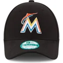 kepure-islenkta-juoda-reguliuojama-juostele-9forty-the-league-miami-marlins-mlb-new-era