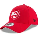 kepure-islenkta-raudona-reguliuojamas-9forty-the-league-atlanta-hawks-nba-new-era