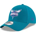 kepure-islenkta-melyna-reguliuojama-juostele-9forty-the-league-charlotte-hornets-nba-new-era
