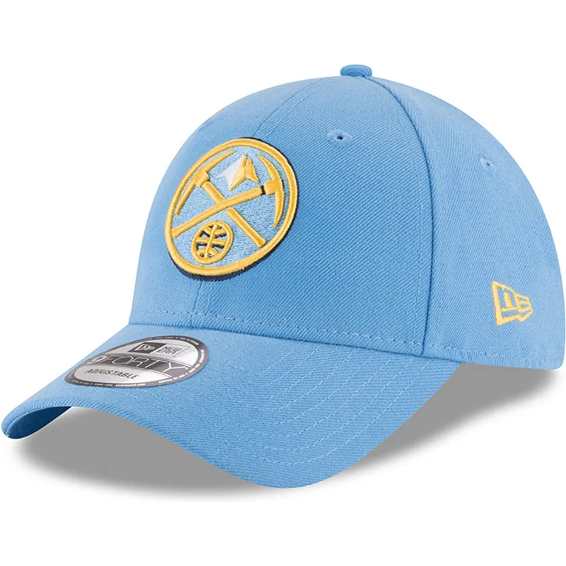kepure-islenkta-melyna-reguliuojamas-9forty-the-league-denver-nuggets-nba-new-era