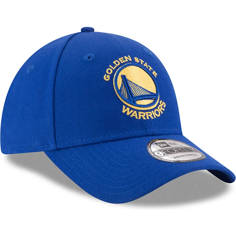 kepure-islenkta-melyna-reguliuojamas-9forty-the-league-golden-state-warriors-nba-new-era