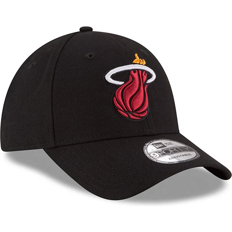 kepure-islenkta-juoda-reguliuojama-juostele-9forty-the-league-miami-heat-nba-new-era