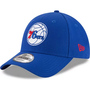 Wyginięta czapka niebieska z regulacją 9FORTY The League Philadelphia 76ers NBA New Era