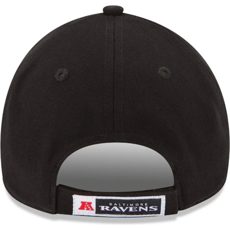 kepure-islenkta-juoda-reguliuojamas-9forty-the-league-baltimore-ravens-nfl-new-era
