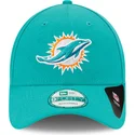 kepure-islenkta-melyna-reguliuojamas-9forty-team-miami-dolphins-nfl-new-era