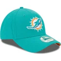 kepure-islenkta-melyna-reguliuojamas-9forty-team-miami-dolphins-nfl-new-era
