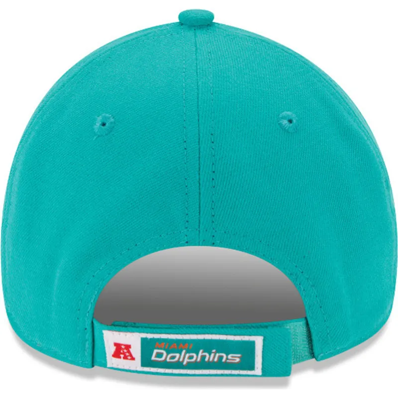 kepure-islenkta-melyna-reguliuojamas-9forty-team-miami-dolphins-nfl-new-era