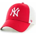 kepure-islenkta-raudona-snapback-vaikams-new-york-yankees-mlb-47-brand